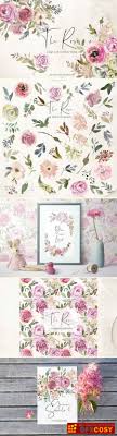 Floral decoration for wedding n card watercolor flowers illustration of red and peach roses leaves branches composition. Creativemarket La Belle Watercolor Floral Clipart 2876711 Free Download Photoshop Vector Stock Image Via Zippyshare Torrent From All Source In The World