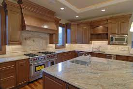 Wood Countertop Brown Wooden Laminate Teak Wood Kitchen Cabinet Gray Qu Kitchen Cabinets And Granite White Granite Countertops White Cabinets White Countertops