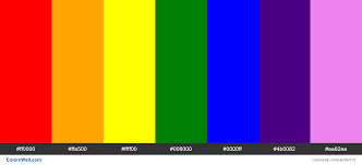 Html color codes are hexadecimal triplets representing the colors red, green, and blue. Rainbow Colors Palette Hex Rgb Codes