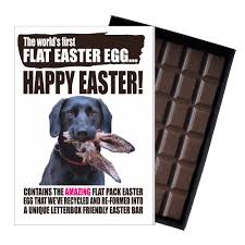 easter egg chocolate bar greeting card