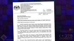 Surat yang resmi biasanya ditujukan kepada. Pemakluman Mengenai Arahan Kepada Guru Kembali Ke Tempat Bertugas