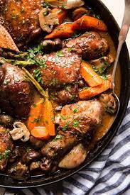 Easy Chicken Coq Au Vin Recipe The Modern Proper Recipe Fancy Dinner Recipes Dinner Party Recipes Coq Au Vin