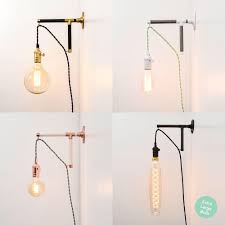 Black And Brass Wall Sconce Plug In Pin On Lighting