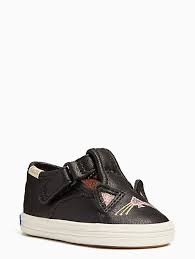 Kate Spade Keds X New York Hayden Cat T Strap Sneakers In Black Modesens