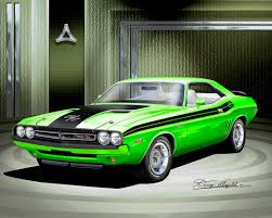 Image result for Green Go 1971 Challenger