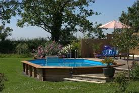 Sunken Above Ground Pool With Deck I Would Be Perfectly Content With This In Ground Pool By Helen Pool Im Garten Pool Terrasse Gartengestaltung