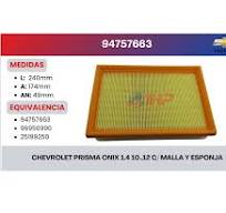 94757663 / FILTRO DE AIRE CHEVROLET PRISMA ONIX1.4 10..12 C ...