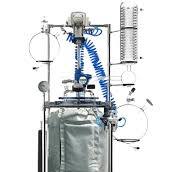 Across International 100L Single Or Dual Jacketed Glass Reactor With Air  Motor