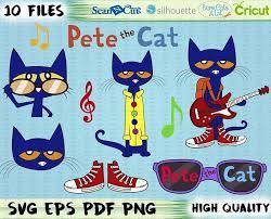 Pete The Cat Svg Inspired Pete The Cat Pngpdf Birthday Etsy Pete The Cat Cat Birthday Cat Theme