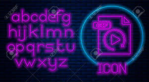 All animated neon pictures are absolutely free and can be linked directly, downloaded or shared via ecard. Glowing Neon Gif File Document Download Gif Button Icon Isolated Royalty Free Cliparts Vectors And Stock Illustration Image 133560972