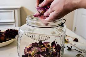 20pcs/jar dried flowers nail decorations jewelry natural floral dry flower 3d nail art designs polish diy manicure accessories. How To Make A Keepsake Rose Petal Jar Zucchini Sisters