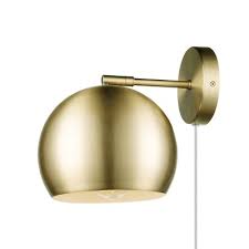 Maybe you would like to learn more about one of these? Willow 1 Light Plug In Or Hardwire Matte Brass Wall Sconce Novogratz X Globe Target