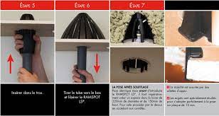 Spot a encastrer dans plafond avec laine de verre. Protection De Spot Dans Un Plafond Isole Par De L Isolant Souffle Ou Projete