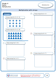 Worksheet Grade 4 Math Multiplication With Arrays In 2020 Free Math Worksheets Math Worksheets Free Math