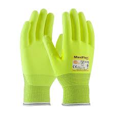 Pip 34 8743fy Hi Vis Yellow Maxiflex Cut Resistant 3 W Nitrile Microfoam Grip