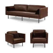 Modern Simple Living Room Leather Furniture Sofa Set Designs Sp Sf206