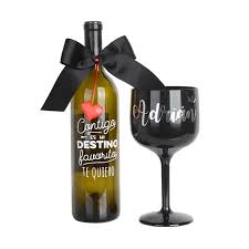 Dirección de entrega de tu elección100% de calidad garantizadacaja de regalo y tarjeta de felicitación gratis. Vino Con Copa Personalizado Alejos Color
