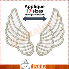 Wings Applique Design Wings Embroidery Design Angel Wings Etsy Applique Designs Angel Wings Embroidery Design Embroidery Designs