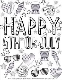 Super Cute Free Printable 4th Of July Coloring Page Bundle In 2020 Coloring Pages Free Printable Coloring Pages Craft Activities For Kids
