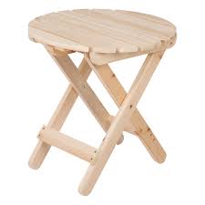 Shine Company Adirondack Natural Round Wood Folding Table 4108n The Home Depot Round Folding Table Wood Folding Table Folding Table