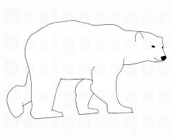 Polar Bear Outline Svg Polar Bear Svg Bear Svg Polar Bear Etsy In 2020 Polar Bear Outline Bear Clipart Polar Bear Drawing