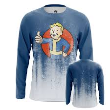 Mens Long Sleeve Vault Boy Fallout Geek Shit Fallout