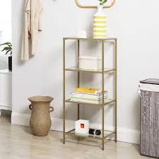 Universal miranda kerr windemere etagere. Aimee Gold Glass Etagere Wayfair