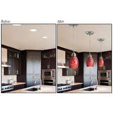Aug 21, 2021 · mount the light fixture. Westinghouse Recessed Light Converter For Pendant Or Light Fixtures 0101100 The Home Depot