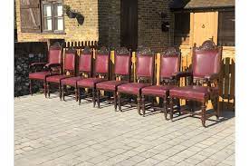 And, leather dining chairs have soared in popularity recently as they are beautiful and durable to use. Set Of 8 Antique Victorian Oak And Leather Dining Chairs Stuffed With Horsehair Vinterior