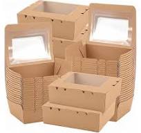 Anqtovp Kraft Paper Take Out Food Containers with Windows Leak-Proof  Disposable Lunch Box Water-Proof 30 Pack 29CSA10122