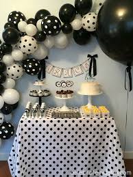 Black And White Balloons Design Simple Black And White Polka Dot 9th Birthday Party Polka Dot Party Decorations Polka Dot Birthday Party Polka Dot Party Theme