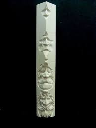 How To Carve A Woodspirit In A Hiking Stick Beautiful Wooden Kitchen Table Project Wood Carving Patterns Carving Wood Carving