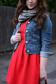 Black And White Dress With Jean Jacket Pin By Emilee Manbeck On My Apostolic Style Red Sweater Dress Black And White Scarf Dress With Jean Jacket