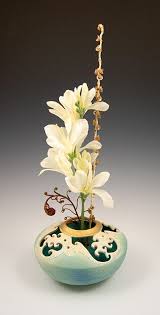 Wave Ikebana Vase Ikebana Vases Ikebana Arrangements Ikebana Vases Pottery
