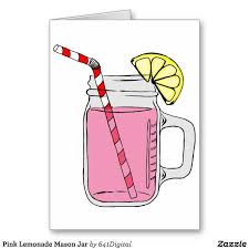 Pink Lemonade Mason Jar Thank You Card Zazzle Com Mason Jar Cards Bullet Journal Ideas Pages Mason Jars