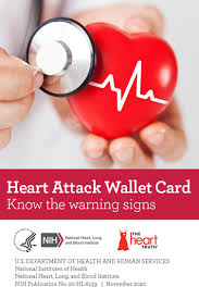 Maybe you would like to learn more about one of these? Heart Attack Wallet Card Know The Warning Signs Nhlbi Nih