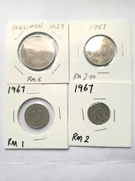 1967 Malaysia Parliament Coins Set 50 20 10 5 Sen Wang Syiling Lama Parlimen Duit Vf Antiques Currency On Carousell