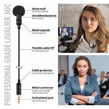 Lavalier microphones are also called lapel mics. Music Trends Omnidirectional Lavalier Microphone For Smartphone And Camera Etslmcs