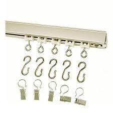 Roomdividersnow ceiling track sets take the hassle out of purchasing the different components of a curtain track separately. Curtain Rod Connection 153000 Sil2 Ceiling Curtain Track Set With Wheeled Carriers Hooks And Pinch Clips 5 Silver Buy Online In Bahamas At Bahamas Desertcart Com Productid 47211622