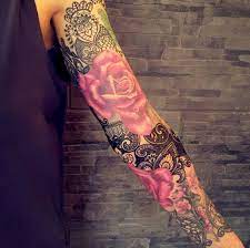 Sleeve Tattoos For Women Lace Sleeve Tattoos Rose Tattoo Sleeve