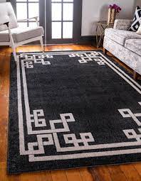 Check out esalerugs for tons of colors and sizes. Black 9 X 12 Greek Key Rug Esalerugs