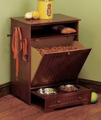 The pet stand bowl is suitable for cat and small dog, which is good for the pet's health. Pet Food Cabinet With Bowls Pet Food Cabinet Pet Food Storage Food Animals