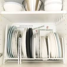 お皿収納 驚きの収納力 towerのディッシュラックが手放せない お皿 収納 システムキッチン 収納 引き出し インテリア 収納