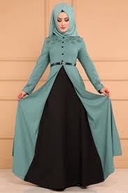 Elbise Lazer Kesim Elbise Msw8643 S Mint Model Pakaian Model Pakaian Muslim Gaya Busana