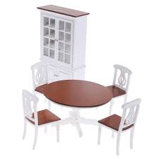 1 12th Scale Dollhouse Miniature Kitchen Dining Table Chairs Cupboard Set Ebay Dining Table In Kitchen Dining Table Chairs Table And Chairs