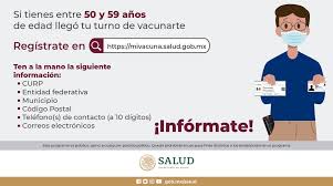 El gobierno anunció al nuevo grupo de personas que será inoculado en. Salud Mexico On Twitter La Vacunacion Contra Covid19 Continua Si Tienes Entre 50 Y 59 Anos De Edad Registrate En Https T Co 6lkeeh9v6d Mecuido Poramoralavida Https T Co Lw9c99xc6b