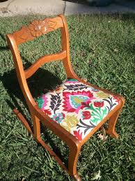 Vintage Restored Chair Chair Rocking Chair Wide Rocking Chair