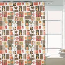 Tiki Vinyl Shower Curtain Vinyl Shower Curtains Shower Curtain Curtains