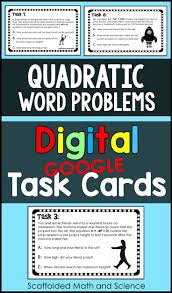 Quadratic Word Problems Tasks Binomials Google Form Only In 2020 Quadratics Word Problems Word Problems Task Cards