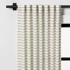 108 Blanket Stitch Curtain Panel Railroad Gray Sour Cream Hearth Hand With Magnolia Target